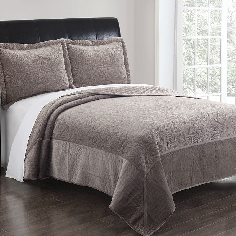 damask velvet patchwork bedding set