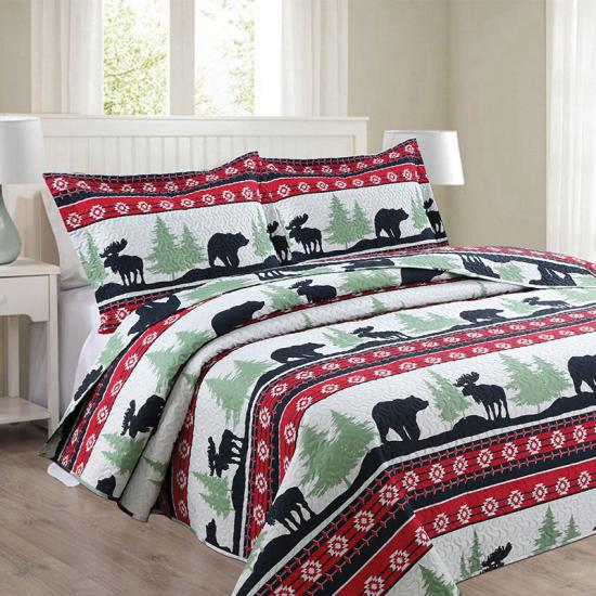  Christmas Printed Quilt Sets