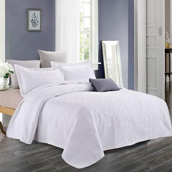 satin bedspread with pillow shams