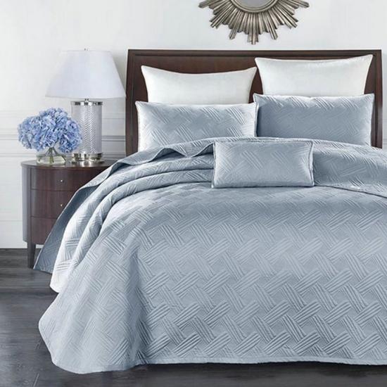 satin solid bed quilted coverlet